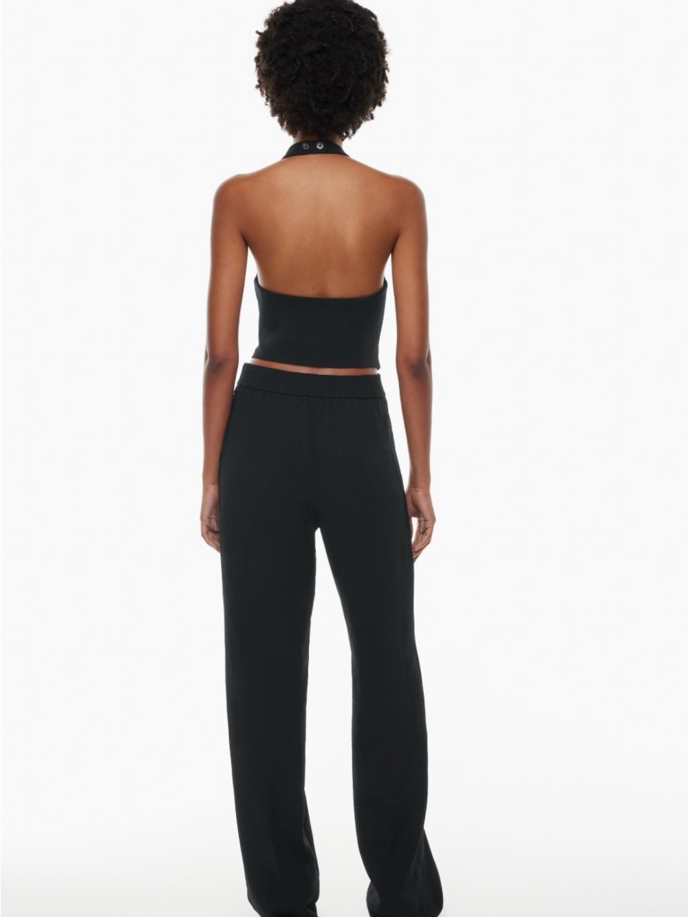 Aritzia Wilfred Black Alanya Wide-Leg Pants